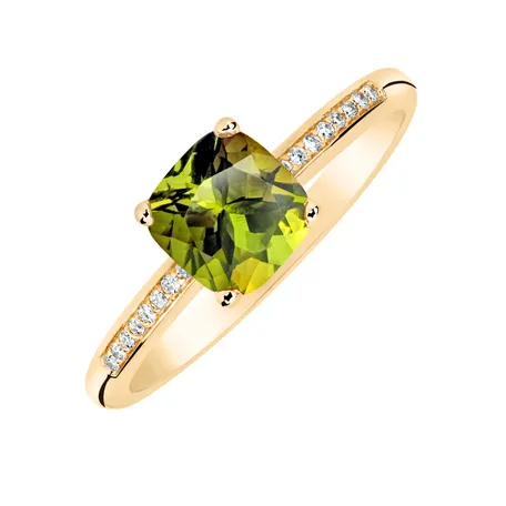 Prsteň s diamantmi a peridotom Melody Symphony