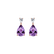 Náušnice s diamantom a ametystom Whispers of Light2