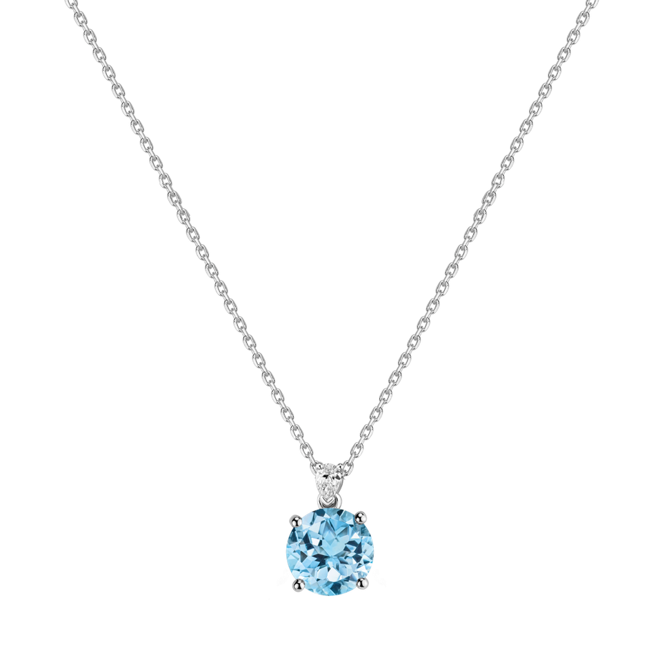 Náhrdelník s diamantom a topásom Mariella