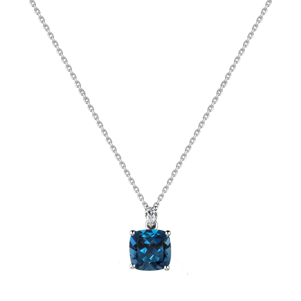 Náhrdelník s diamantom a topásom Mirabel