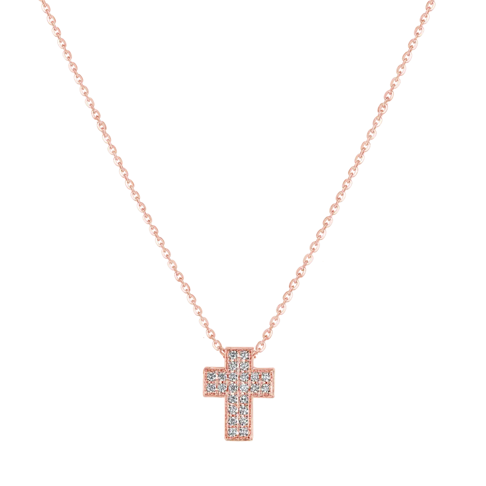Náhrdelník s diamantmi Divine Cross