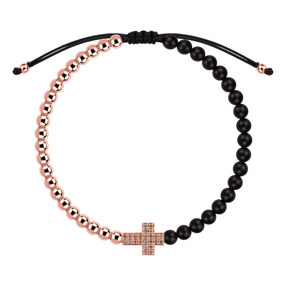 Náramok s diamantmi a achátmi Sacred Light