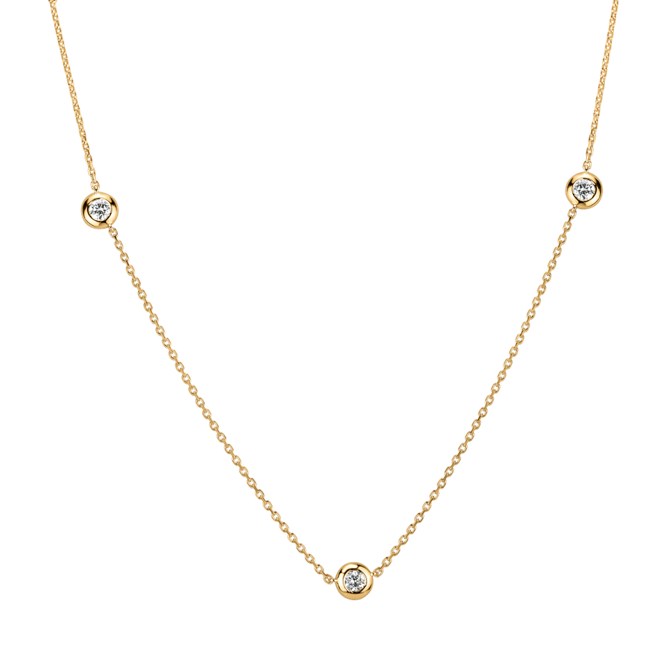 Náhrdelník s diamantmi Dots