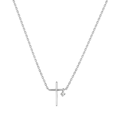 Náhrdelník s diamantom Eternal Faith