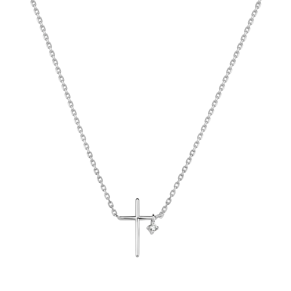 Náhrdelník s diamantom Eternal Faith