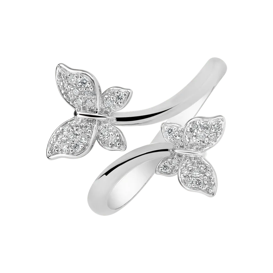 Prsteň s diamantmi Dancing Wings