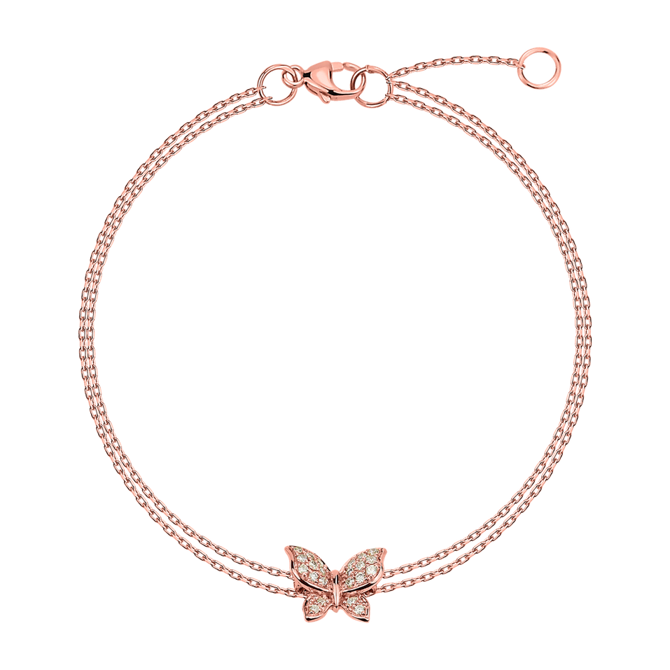 Náramok s diamantmi Butterfly Charm