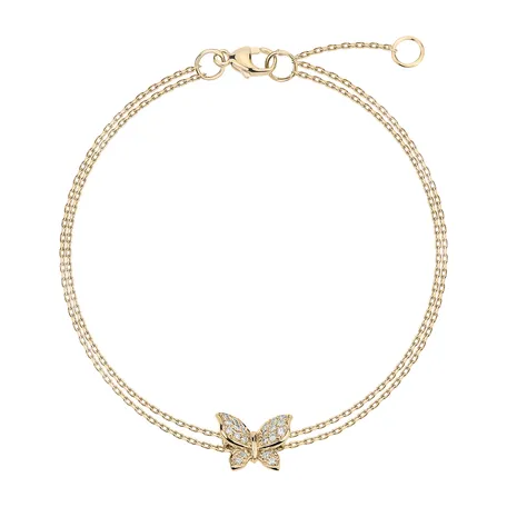 Náramok s diamantmi Butterfly Charm