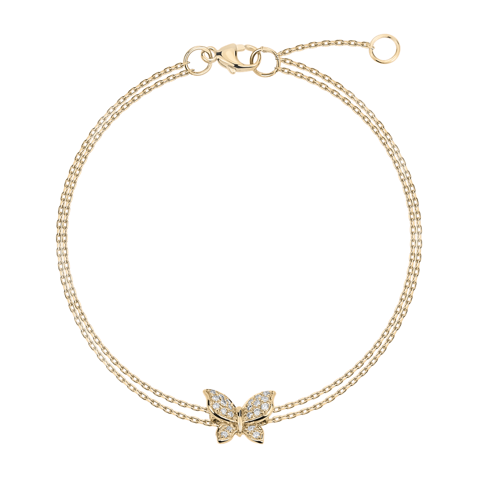 Náramok s diamantmi Butterfly Charm