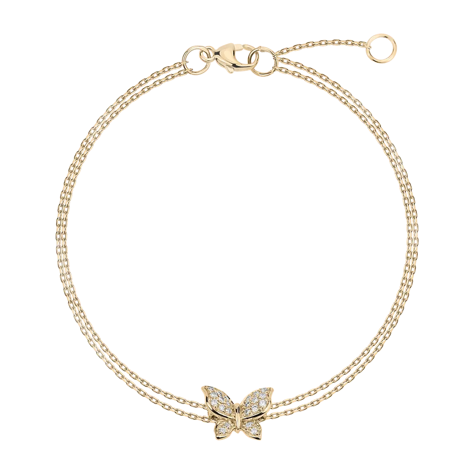 Náramok s diamantmi Butterfly Charm