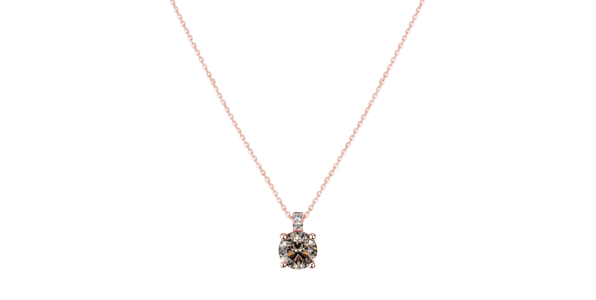 Náhrdelník s diamantmi Bronze Radiance
