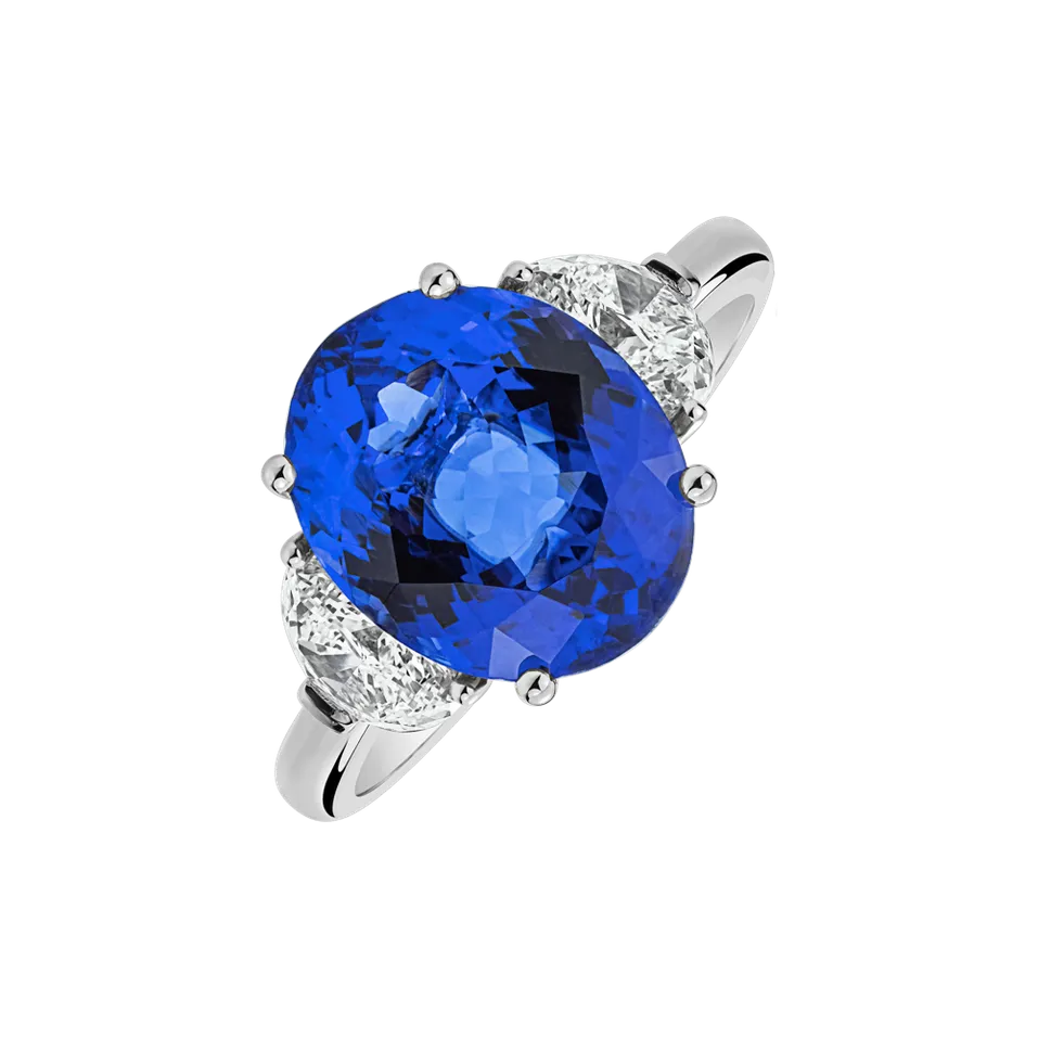 Prsteň s diamantmi a tanzanitom Dynasty Gem