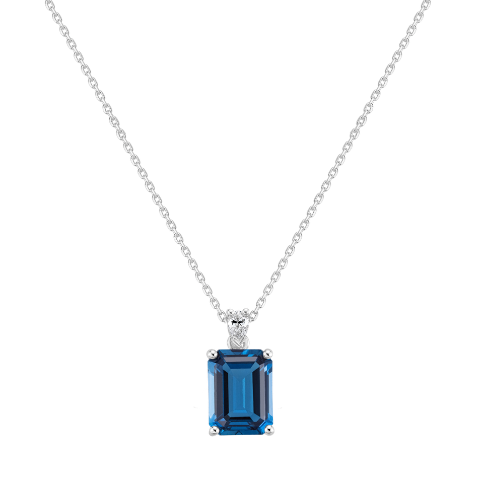 Náhrdelník s diamantom a topásom Royal Anne