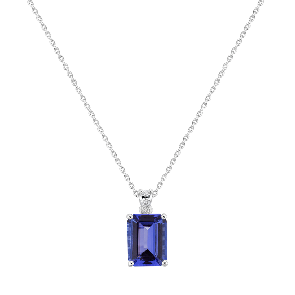 Náhrdelník s diamantom a tanzanitom Royal Cordelia