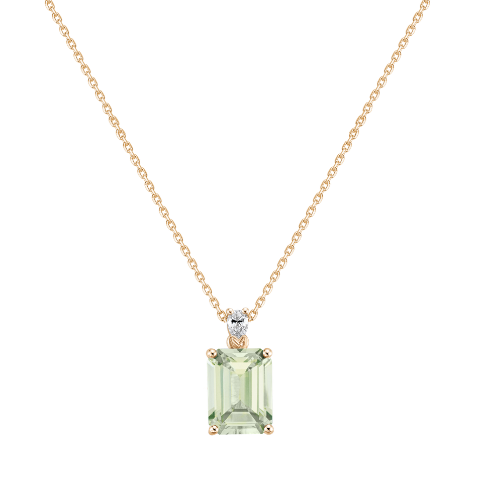 Náhrdelník s diamantom a ametystom Royal Anne