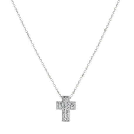 Náhrdelník s diamantmi Divine Cross