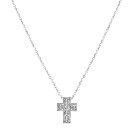 Náhrdelník s diamantmi Divine Cross