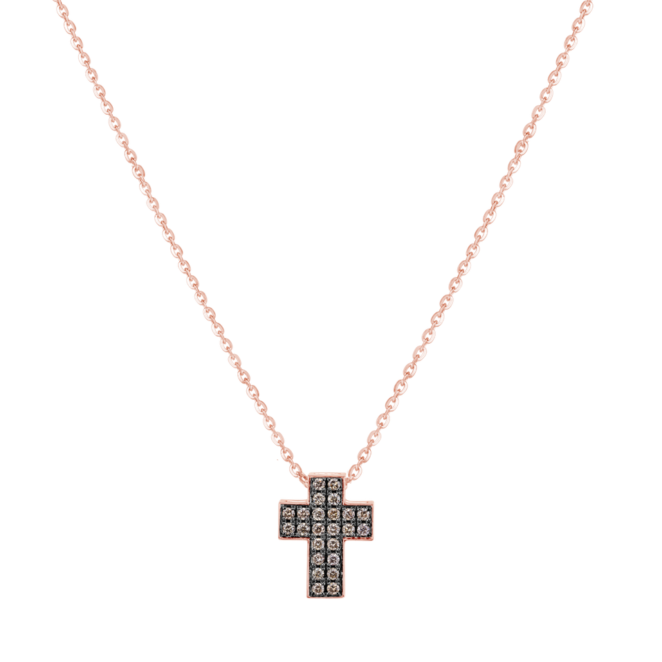 Náhrdelník s diamantmi Divine Cross