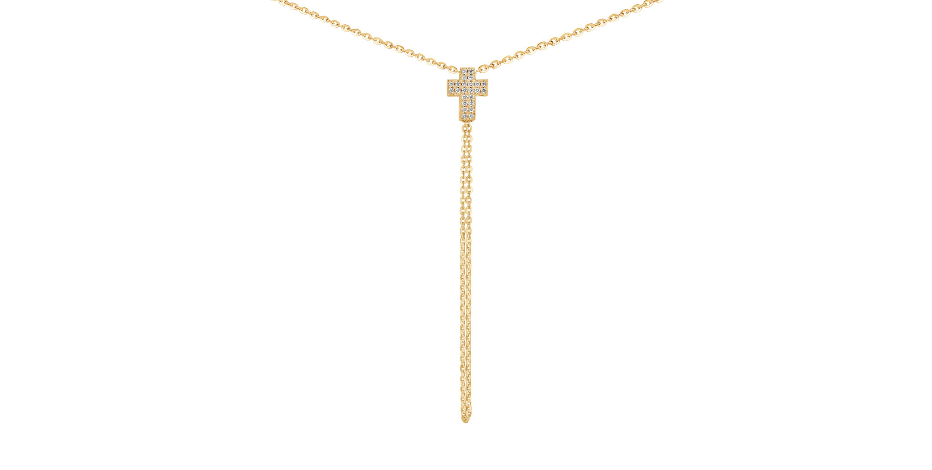 Náhrdelník s diamantmi Divine Cross