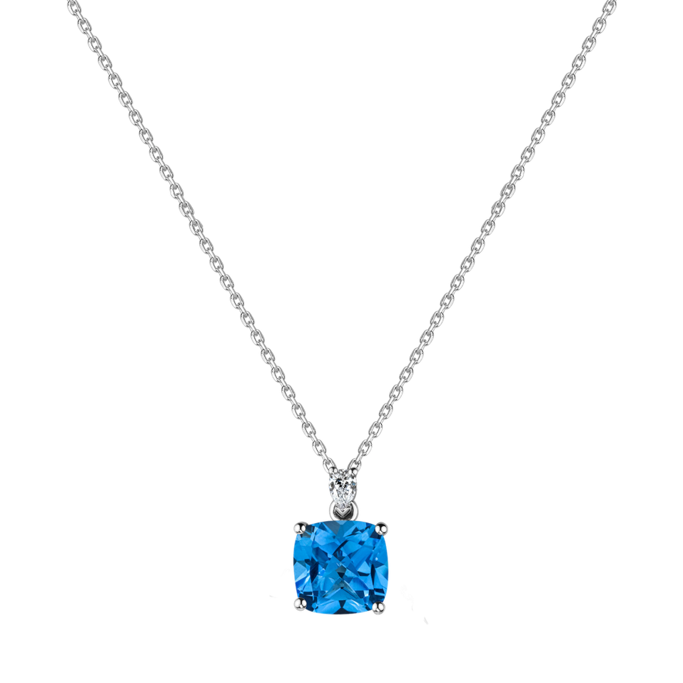 Náhrdelník s diamantom a topásom Marigold