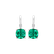 Náušnice s diamantom a smaragdom Cassian2