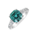 Prsteň s diamantmi a turmalínom Seafoam Spark2