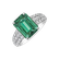 Prsteň s diamantmi a smaragdom Diamond Whisper2