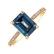 Prsteň s diamantmi a topásom Mireth2