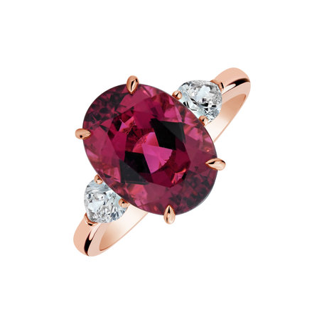 Prsteň s diamantmi a turmalínom Opheliane