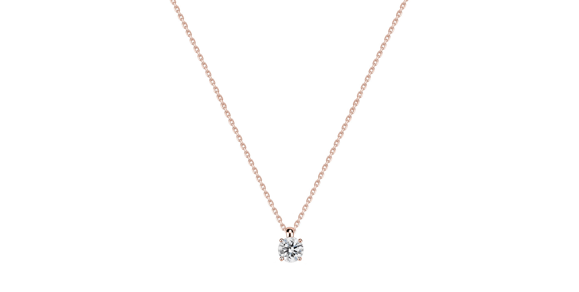 Náhrdelník s diamantom Soft Light