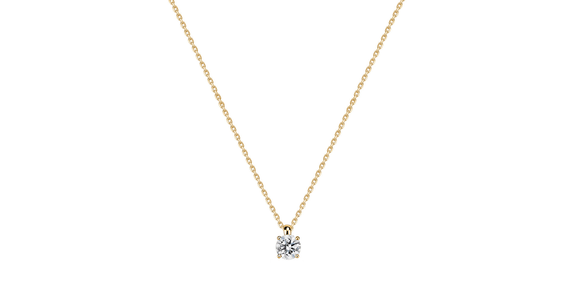 Náhrdelník s diamantom Soft Light