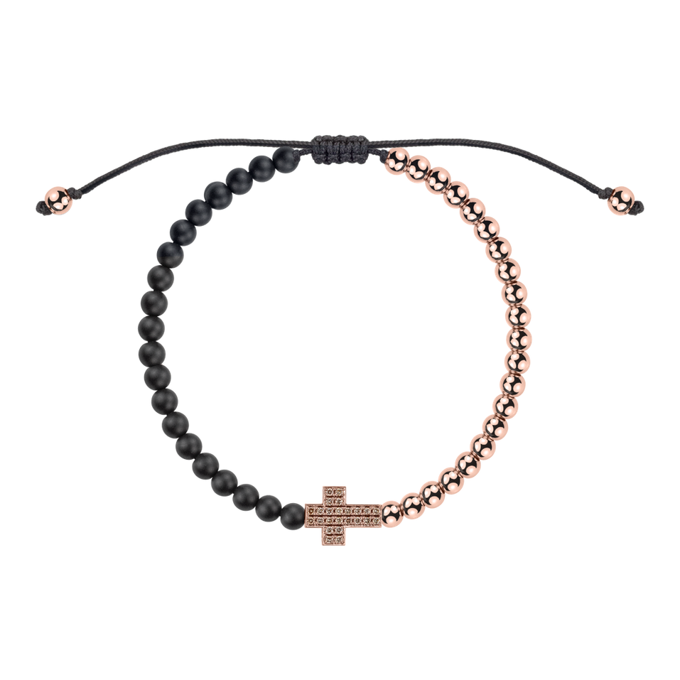 Náramok s diamantmi a achátmi Sacred Light