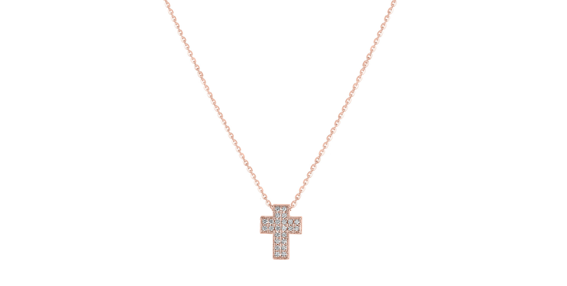 Náhrdelník s diamantmi Divine Cross