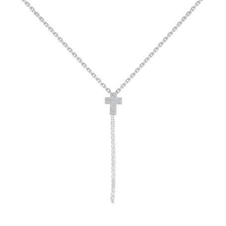 Náhrdelník s diamantmi Divine Cross