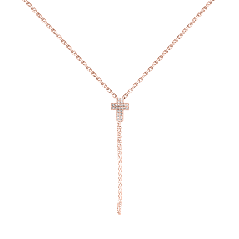 Náhrdelník s diamantmi Divine Cross