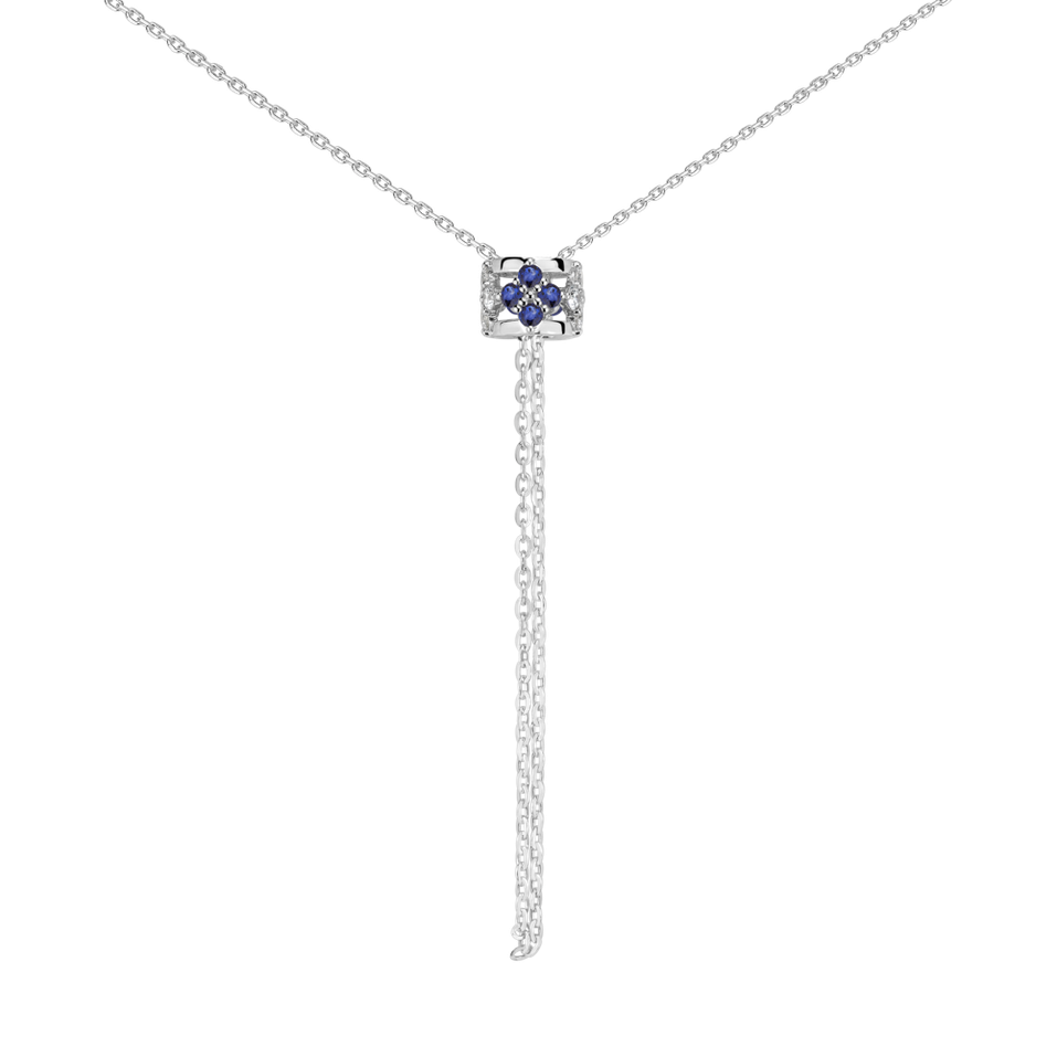 Náhrdelník s diamantmi a zafírmi Amea