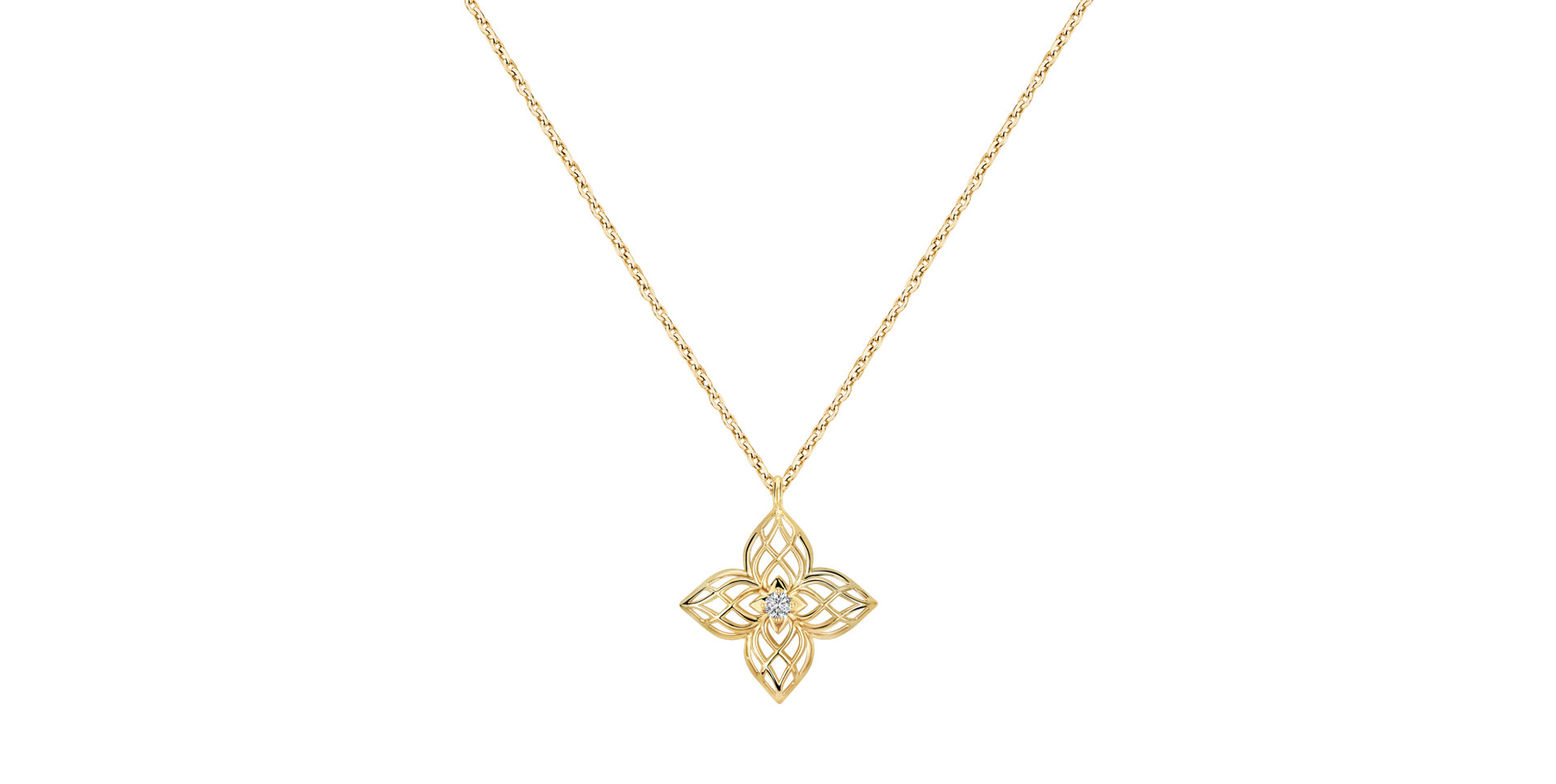 Náhrdelník s diamantom Galactic Blossom