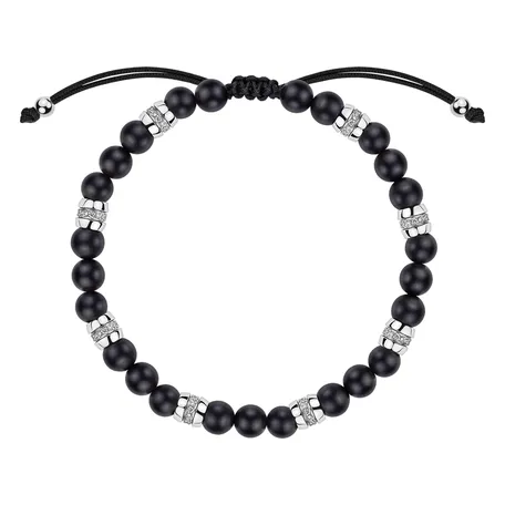 Náramok s diamantmi a achátmi Eclipse String