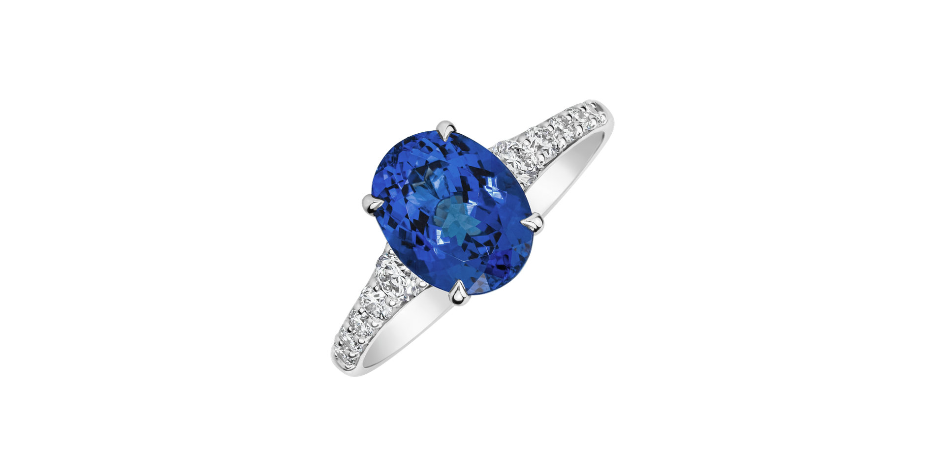 Prsteň s diamantmi a tanzanitom Shimmering dazzle