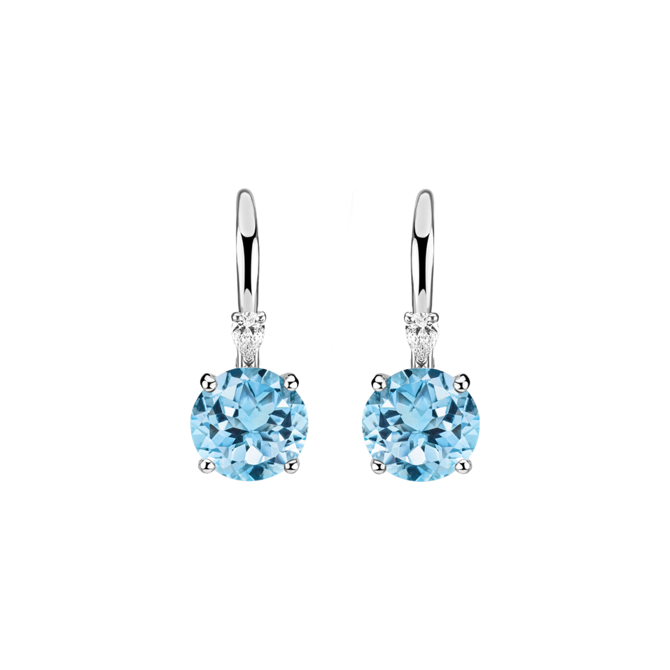 Náušnice s diamantom a topásom Mariella