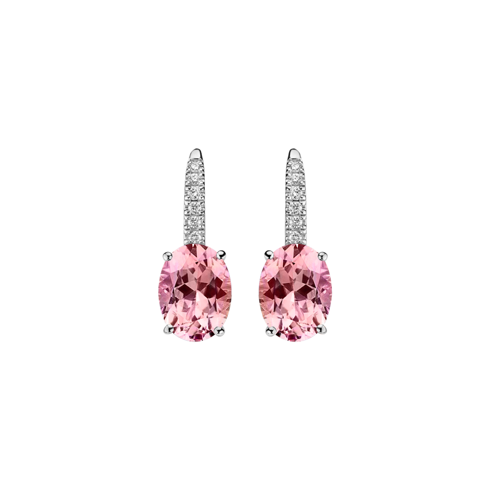 Náušnice s diamantmi a turmalínom Iris Elegance