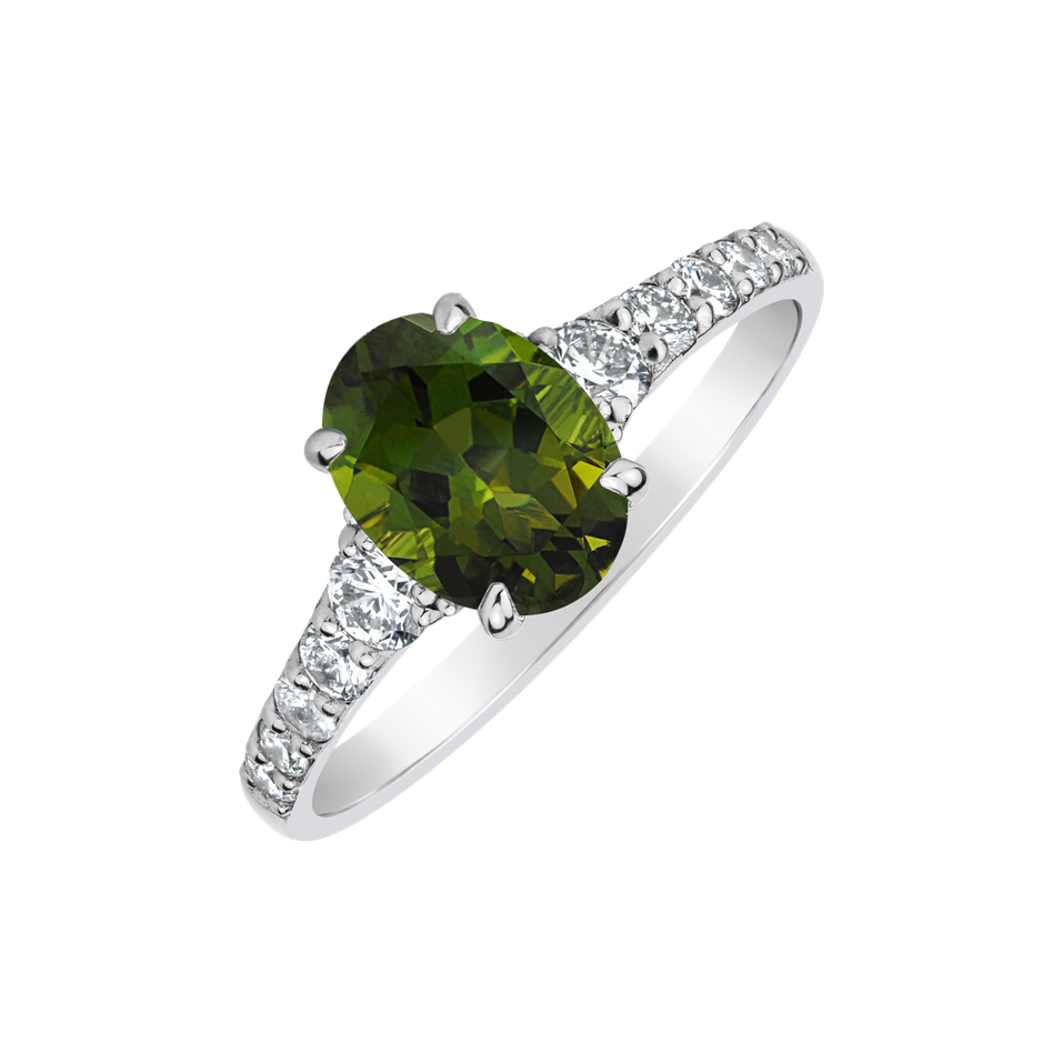 Prsteň s diamantmi a turmalínom Shimmering dazzle