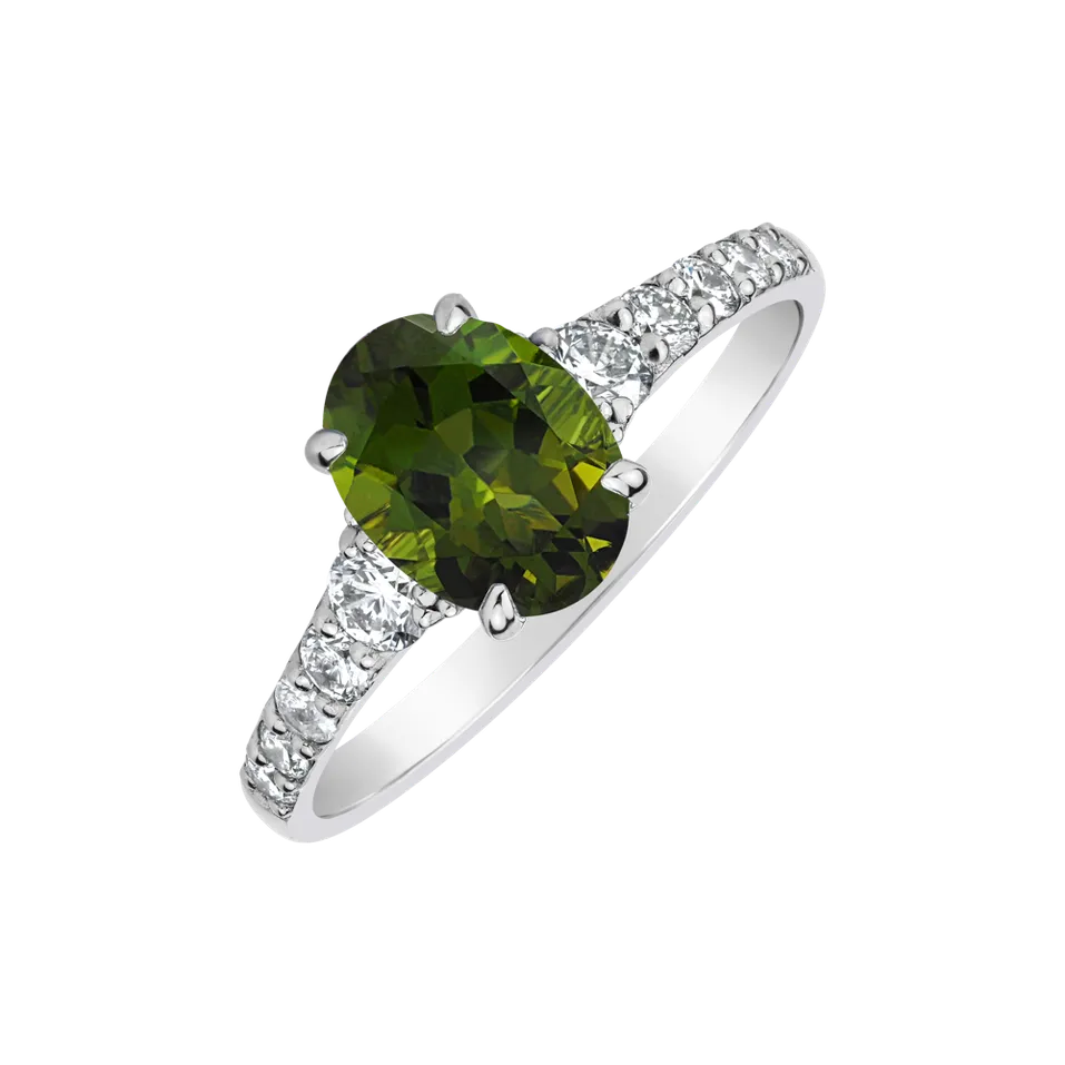 Prsteň s diamantmi a turmalínom Shimmering dazzle