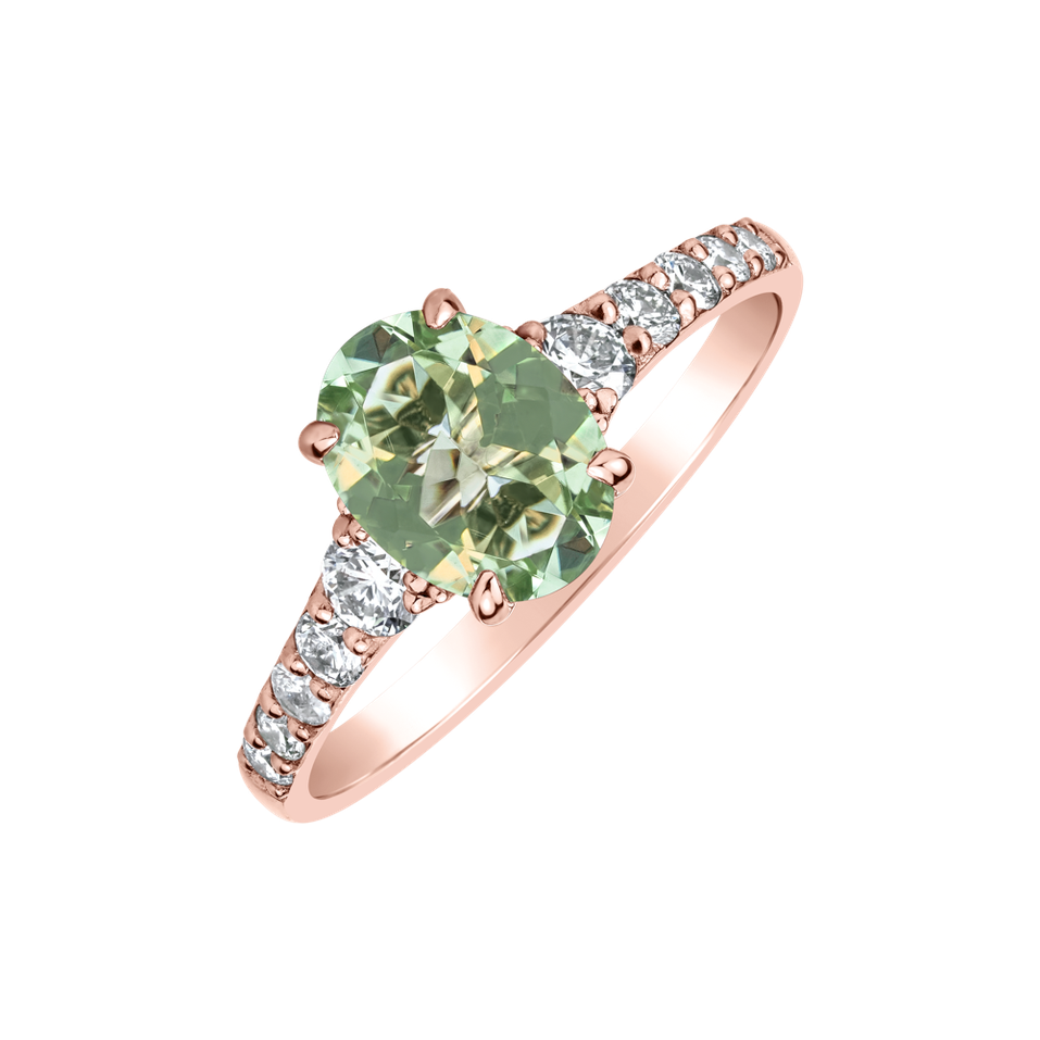Prsteň s diamantmi a turmalínom Shimmering Dazzle