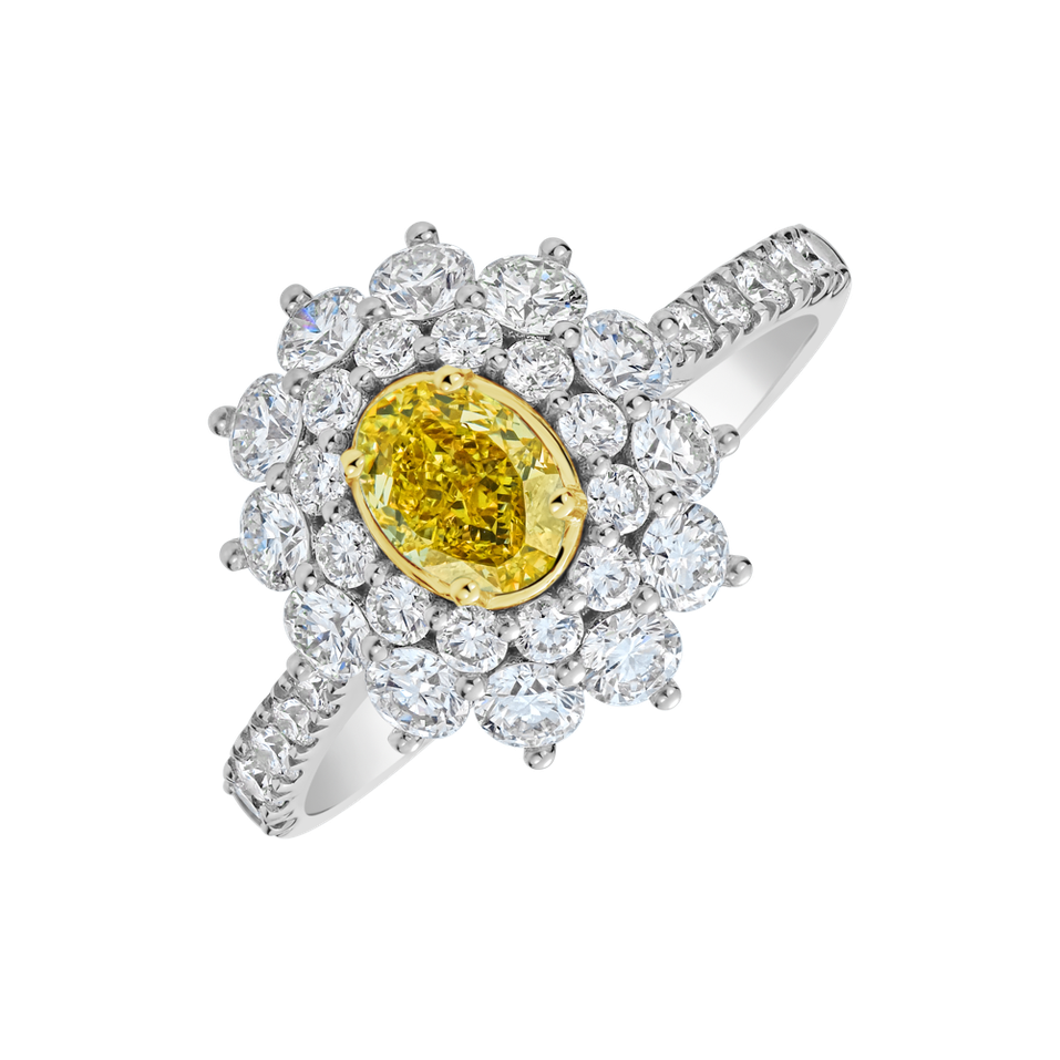 Prsteň s diamantmi Soleil Royale
