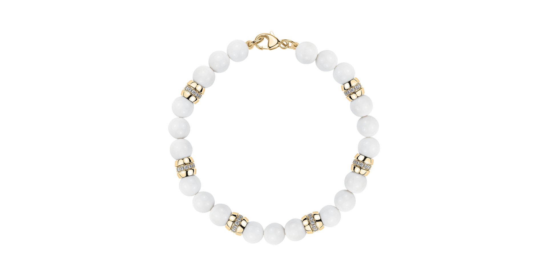 Náramok s diamantmi a achátmi Moonlace