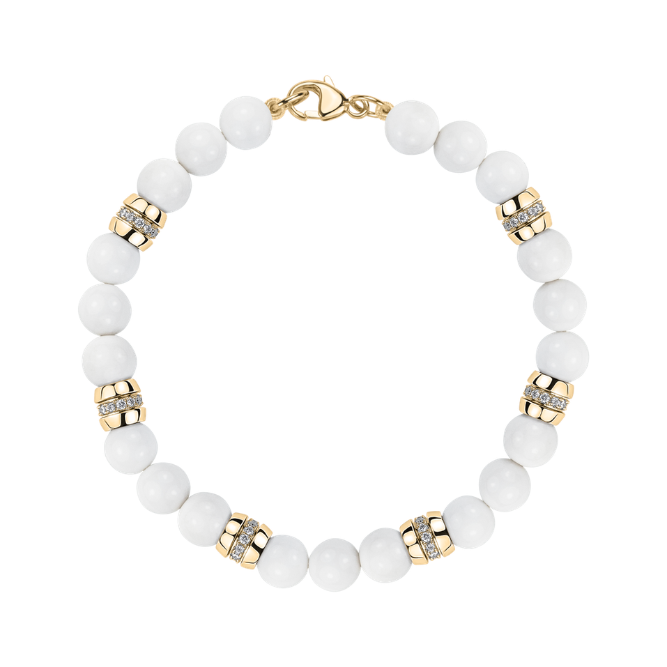 Náramok s diamantmi a achátmi Moonlace