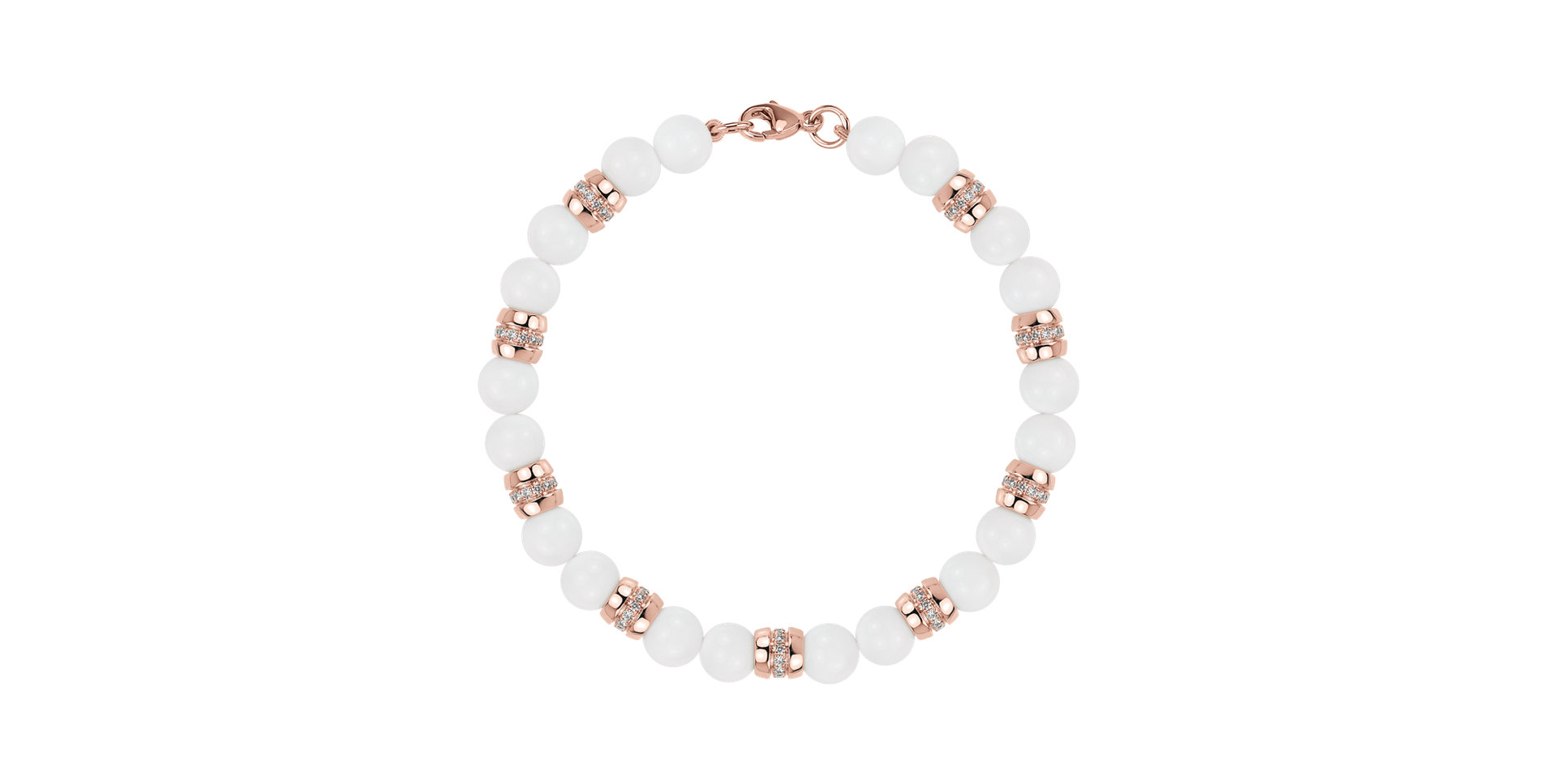 Náramok s diamantmi a achátmi Moonlace