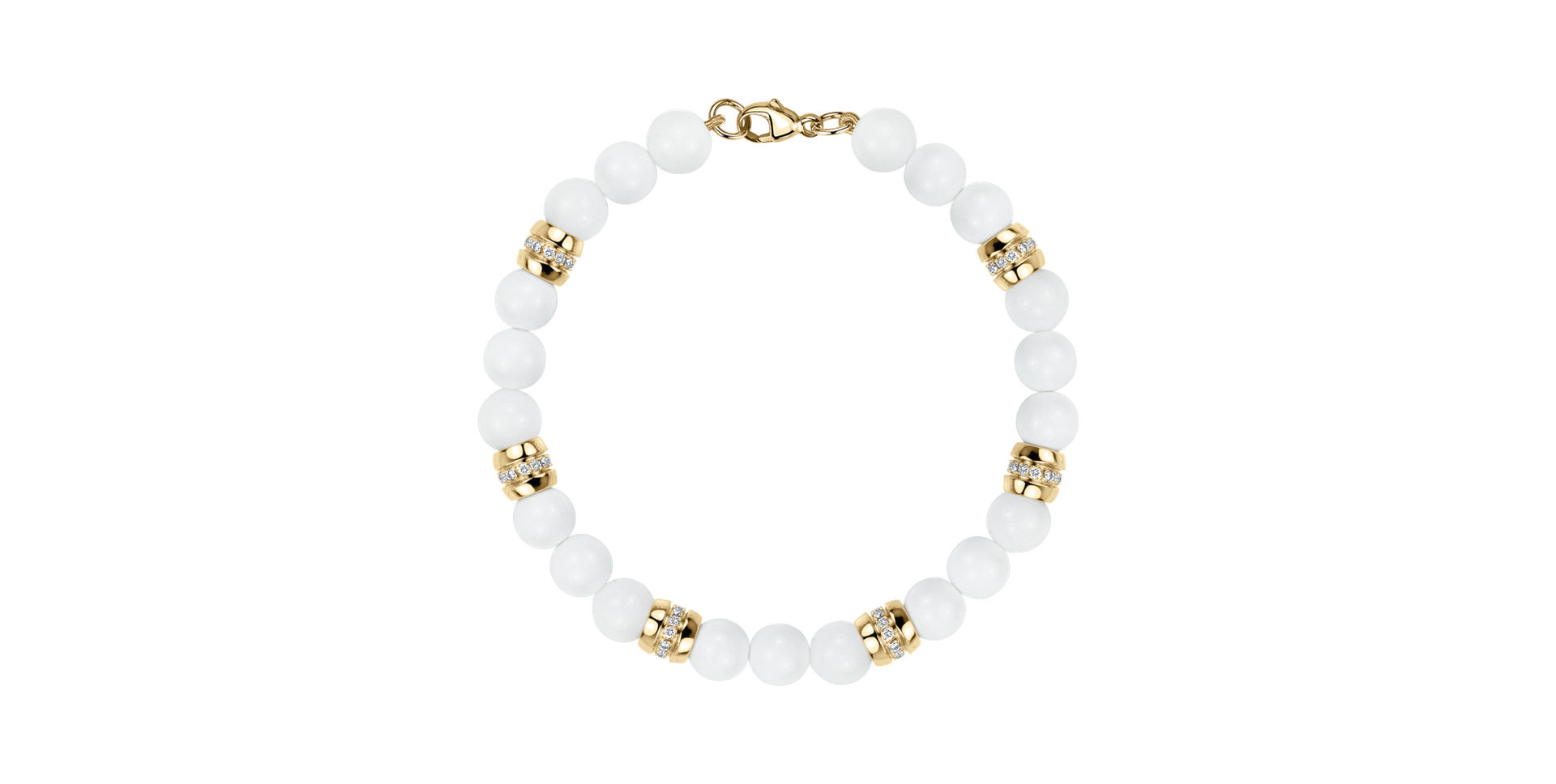 Náramok s diamantmi a achátmi Moonlace