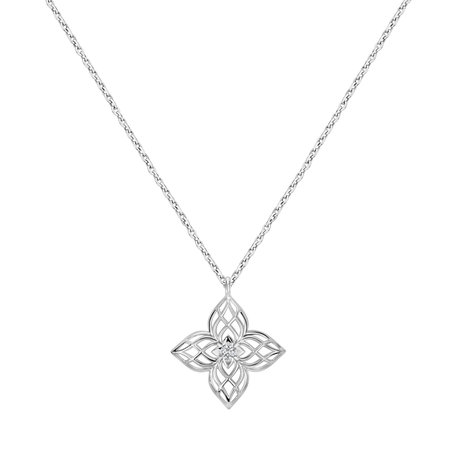 Náhrdelník s diamantom Galactic Blossom
